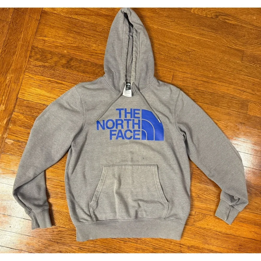 The North Face Half Dome Pullover Hoodie Bold Blue Logo Size Small